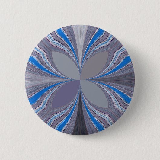 Blaue Blumen Button (Vorderseite)