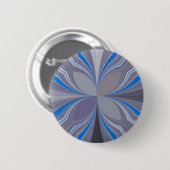 Blaue Blumen Button (Vorne & Hinten)