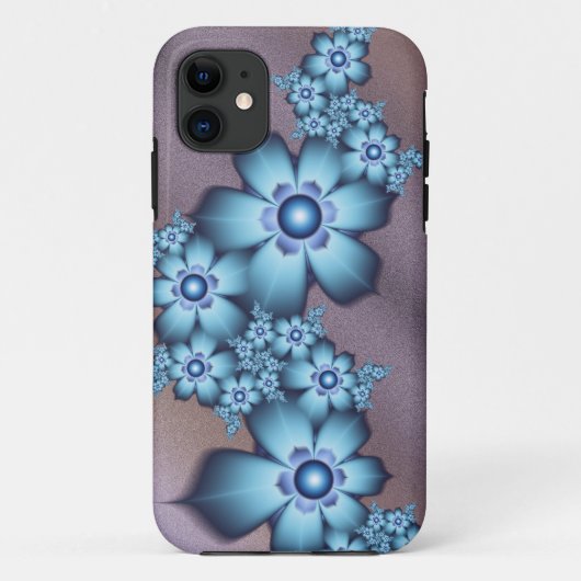 Blaue Blumen Case-Mate iPhone Hülle (Rückseite)