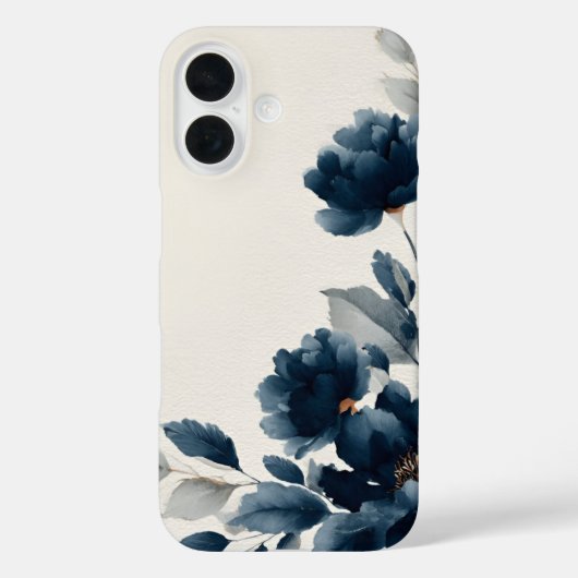 Blaue Blumen Case-Mate iPhone Hülle (Rückseite)