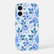 Blaue Blumen-Chinoiserie-Handyhülle