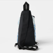 Blaue Blumen Crossbody Bag (Rückseite)