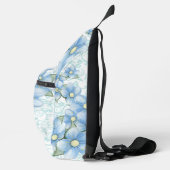 Blaue Blumen Crossbody Bag (Rechts)
