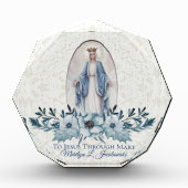 Blaue Blumen| Dame von Jungfrau-Marys | der Fotoblock (Vorderseite)