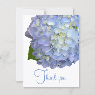 Blaue Blumen Dankeschön-Karten mit Flachformat Dankeskarte