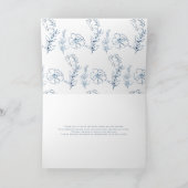 Blaue Blumen Dankeskarten Dankeskarte (Innenseite)
