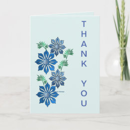 Blaue Blumen Dankeskarten Dankeskarte