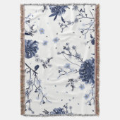 Blaue Blumen Decke (Vorderseite Vertikal)