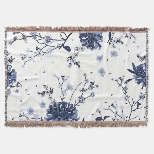 Blaue Blumen Decke (Vorderseite)