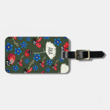 Blaue Blumen der Marienkäfer personalisierte