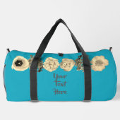 Blaue Blumen Druck Cut Sew Tasche (Rückseite)