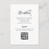 Blaue Blumen-Empfangs-QR-Code-RSVP-Karte Begleitkarte (Vorderseite)