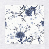 Blaue Blumen Etiketten (Design 1)