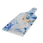 Blaue Blumen Fantasy Cutting Fantasy Malen Schneidebrett (Ecke)