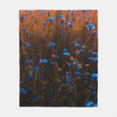 Blaue Blumen Fleecedecke (Vorderseite)