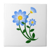 BLAUE BLUMEN FLIESE (Vorderseite)