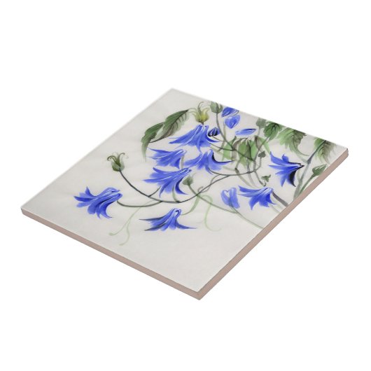 Blaue Blumen Fliese (Seite)