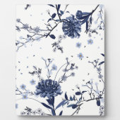 Blaue Blumen Fotoplatte (Vorderseite)