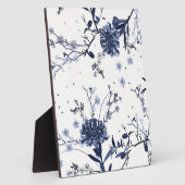 Blaue Blumen Fotoplatte (Seite)
