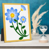 BLAUE BLUMEN FOTOPLATTE (Seite)