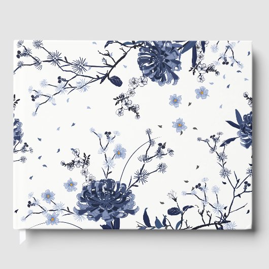 Blaue Blumen Gästebuch (Vorderseite)