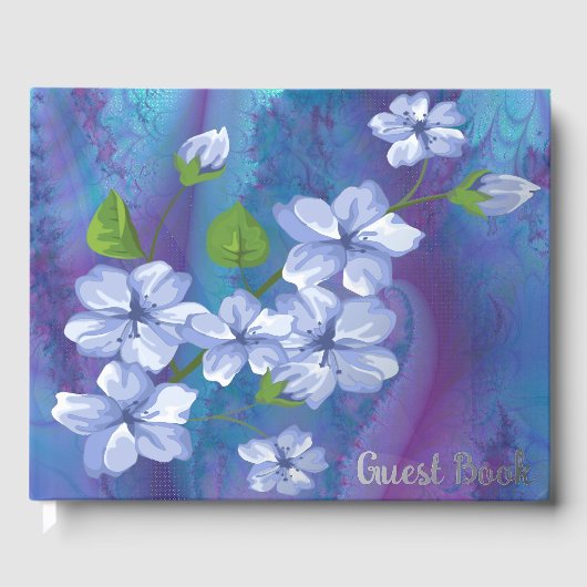 Blaue Blumen Gästebuch (Vorderseite)