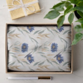Blaue Blumen Geburtstag Seidenpapier (Geschenk)
