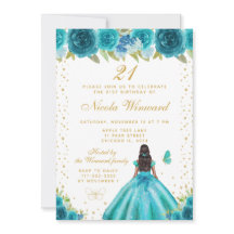 Blaue Blumen Geburtstagsfeier der Prinzessin mit d