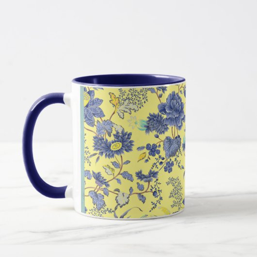 Blaue Blumen Gelbe Tasse (Links)