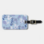 Blaue Blumen Gepäckanhänger (Vorderseite horizontal)