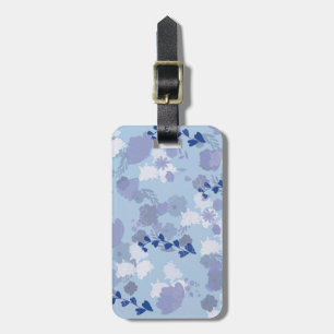 Blaue Blumen Gepäckanhänger
