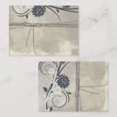 Blaue Blumen-Geschäfts-Karte Visitenkarte (Vorne/Hinten)