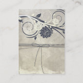 Blaue Blumen-Geschäfts-Karte Visitenkarte (Rückseite)