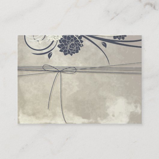 Blaue Blumen-Geschäfts-Karte Visitenkarte (Vorderseite)