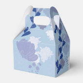 Blaue Blumen Geschenkschachtel (Rückseite)