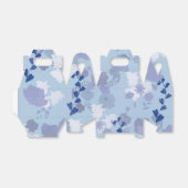 Blaue Blumen Geschenkschachtel (Ungefaltet)