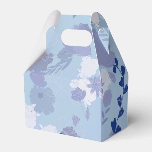 Blaue Blumen Geschenkschachtel (Vorderseite)