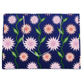 Blaue Blumen-Geschenktasche Große Geschenktüte (Vorderseite)