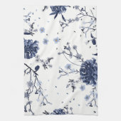 Blaue Blumen Geschirrtuch (Vertikal)