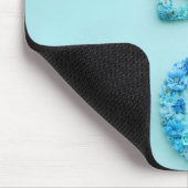 blaue Blumen geschützt von Gott christlicher Glaub Mousepad (Ecke)