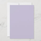 Blaue Blumen-Girlande Hochzeit Einladung (Rückseite)