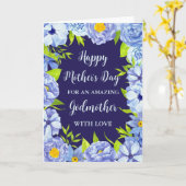 Blaue Blumen Godmutter Happy Mother Day Karte (Gelbe Blume)