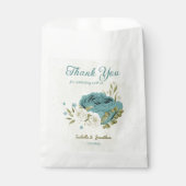 Blaue Blumen Grüne Hochzeit Geschenktütchen (Vorderseite)