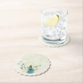 Blaue Blumen Grüne Hochzeit Untersetzer (Vor Ort)