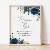 Blaue Blumen, Grünpflanzen, Boho, Mimosa Bar Poster