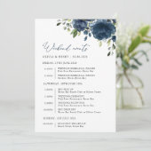 Blaue Blumen, Grünpflanzen, Hochzeitzeitzeitschrif (Stehend Vorderseite)