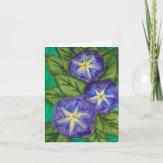 "Blaue Blumen" Grußkarte