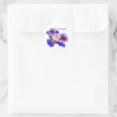 Blaue Blumen, Hallo Sommer! Runder Aufkleber (Tasche)