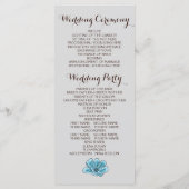 Blaue Blumen & Herz auf dem Holzofenprogramm Programm (Rückseite)