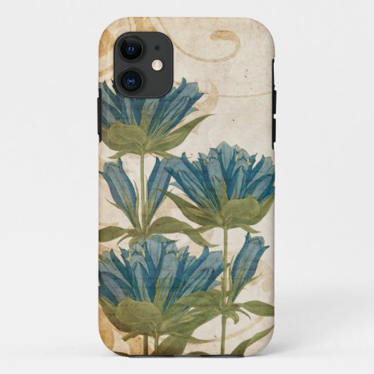 Blaue Blumen Hochzeit Case-Mate iPhone Hülle (Rückseite)